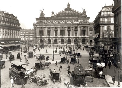Vista de la Ópera de París, 1890-99 de French Photographer