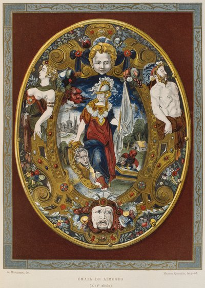 Esmalte de Limoges del siglo XVI, ilustración del Dictionnaire de l