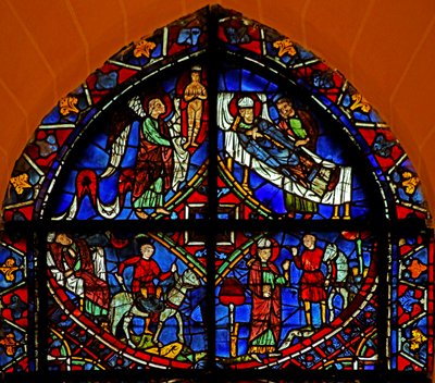 4 paneles de la ventana de San Germán de French School