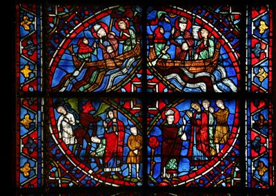 4 paneles de la ventana de San Germán de French School