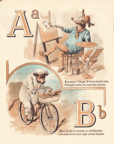 A B: Animal, artista, res, panadero de French School