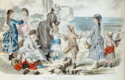 Una playa en Normandía, 1875 de French School