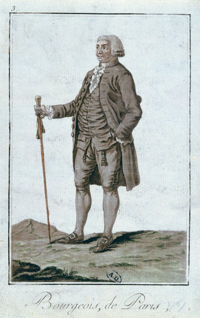 Un burgués de París, 1787 de French School
