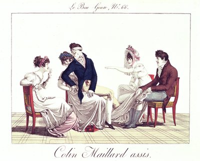 Un juego de Colin-Maillard (La gallina ciega), c.1810-20 de French School