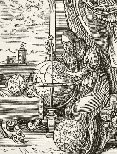 Un astrónomo y cosmógrafo alemán, de Ciencia y Literatura en la Edad Media por Paul Lacroix (1806-84) publicado en Londres 1878 de French School