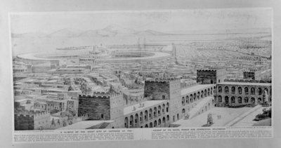 Una vista de la gran ciudad de Cartago en el apogeo de su poder naval y esplendor comercial, finales del siglo XIX de French School