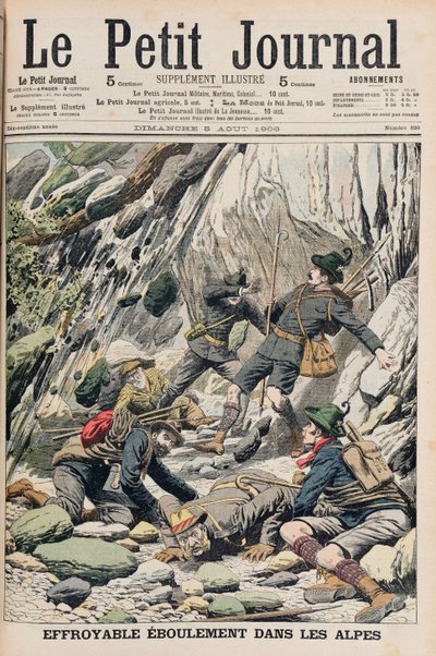 Un Horrible Desprendimiento de Rocas en Tirol, ilustración de 