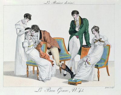 Un juego de besos, principios del siglo XIX de French School