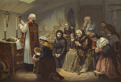 Una misa bajo el Terror, Francia, 1790s de French School