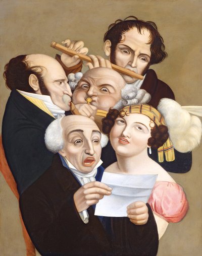 Un grupo musical, c.1830 de French School