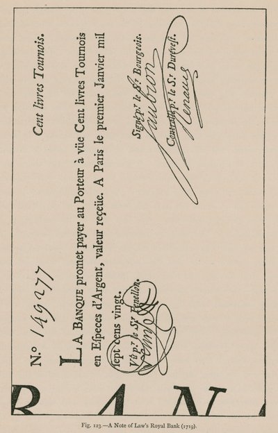 Una nota del Banco Real de Law (1719) de French School