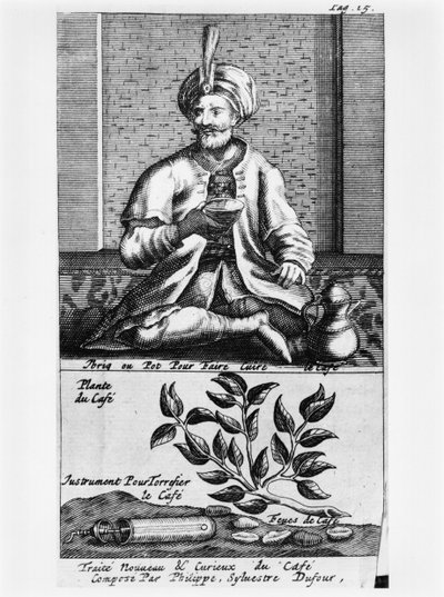Una olla para hacer café, ilustración de Traité Nouveau et Curieux du Café, du Thé et du Chocolat por Philippe Sylvestre Dufour, La Haya, publicada en 1693 de French School