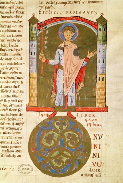 Un profeta, de la Biblia de Saint-Andre aux-Bois de French School