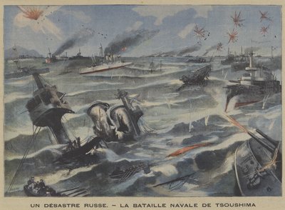 Un desastre ruso: derrota en la Batalla de Tsushima, Guerra Ruso-Japonesa de French School