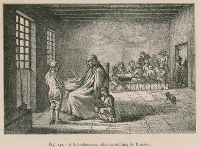 Un maestro de escuela, después de un grabado de Boissieu de French School
