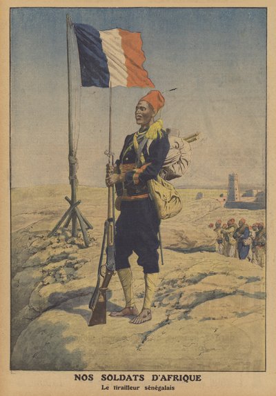 Un tirador senegalés en Francia África de French School