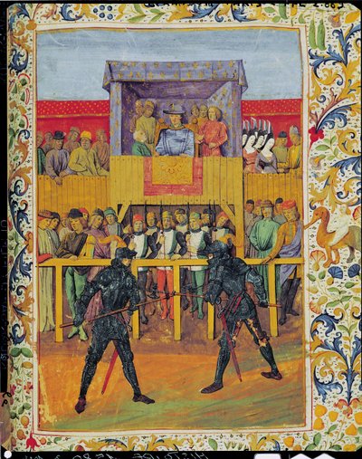 Un torneo de combate cuerpo a cuerpo, de Le Jouvencel de Jean de Bueil de French School