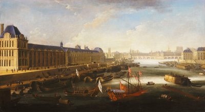 Vista de París y el Sena mirando al este desde el Pont Barbier, c.1668 de French School