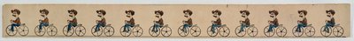 Una banda de Zoótropo que representa a un ciclista de French School