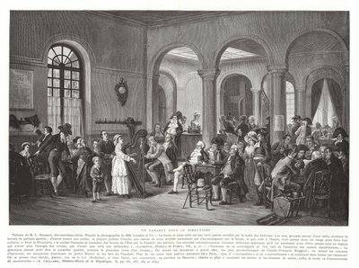 Un cabaret bajo el Directorio, Revolución Francesa, 1795-1799 de French School