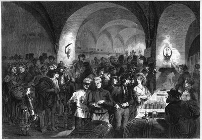 Un café está ubicado en la bodega del Palacio Estherhazy (Esterhazykeller) en Viena, Austria. de French School