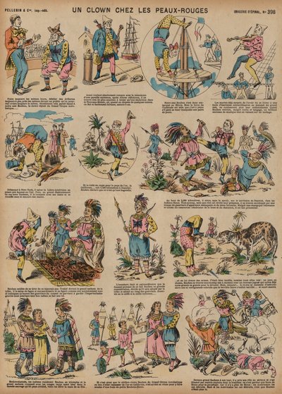 Un payaso entre los nativos americanos de French School