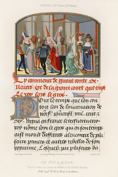 Un banquete de la corte de French School