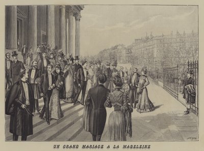 Una gran boda en la Iglesia de La Madeleine, París de French School