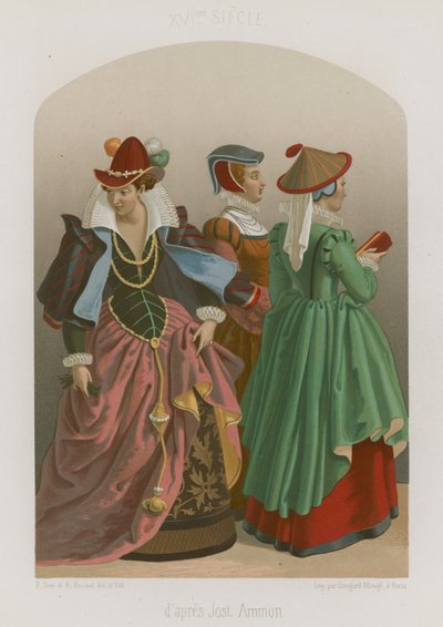 Un grupo de mujeres bien vestidas de French School