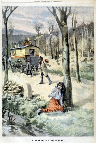 Una gitana abandonada por su familia - en “Le Petite Parisien” del 15/03/1903 de French School