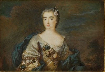 Una dama llamada Louise-Jeanne de Durfot, Duquesa de Mazarin y de la Meilleraye, c.1750 de French School
