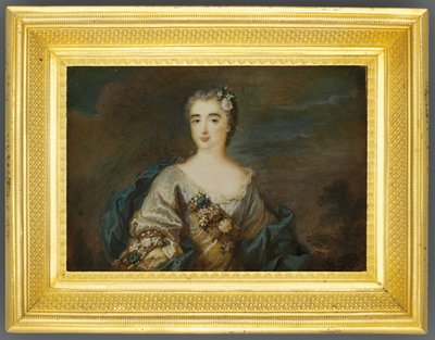 Una dama llamada Louise-Jeanne de Durfot, Duquesa de Mazarin y de la Meilleraye, c.1750 de French School