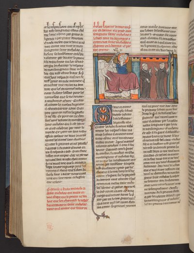 Una página de Vie des Saints de French School