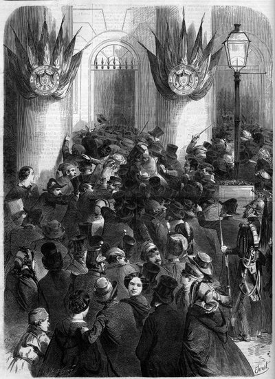 Una embestida a la entrada del público en el Théâtre de l