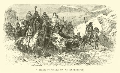 Una tribu de galos en una expedición de French School