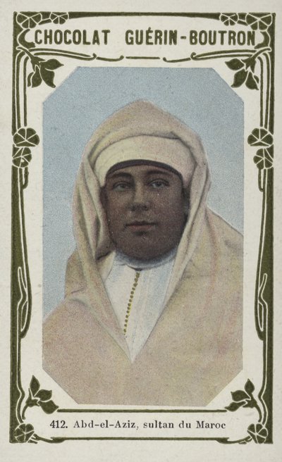 Abd-el-Aziz, sultán de Marruecos de French School