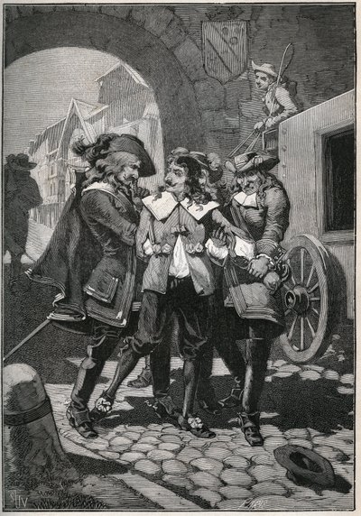 Secuestro de Johann Friedrich Böttger (1591-1624) por los soldados de Federico Augusto de Sajonia, conocido como “el Fuerte”. de French School