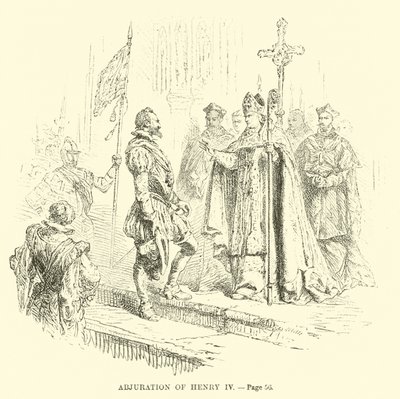 Abjuración de Enrique IV de French School
