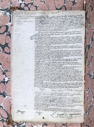 Relato del enfrentamiento entre la Condesa de la Motte y Cagliostro durante el juicio sobre el collar de la reina, 24 de mayo de 1786 de French School