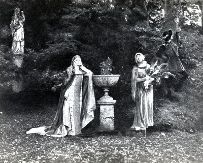 Acto I, Escena 3 de Pelleas et Melisande de Debussy, ilustración en la revista Theatre, junio de 1902 de French School