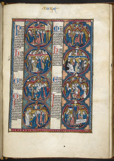 Añadir MS Harley 1527, f.105r, miniaturas de la Bible moralisée (vitela) de French School