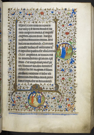 Add Ms 18850 f.21r Book of Hours (The Bedford Hours) c.1410-30 (tinta, color y oro sobre vitela) de French School