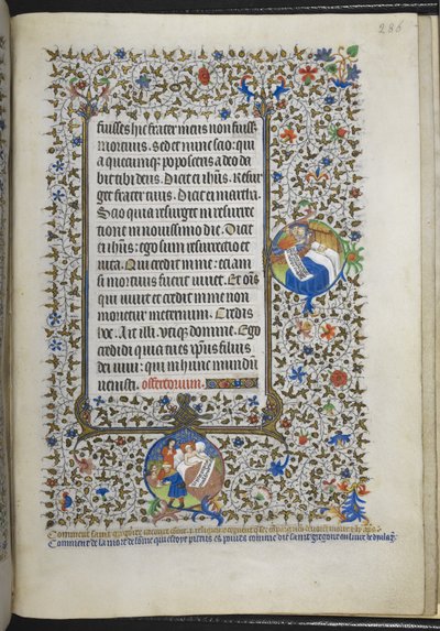 Add Ms 18850 f.286r Book of Hours (The Bedford Hours) c.1410-30 (tinta, color y oro sobre vitela) de French School