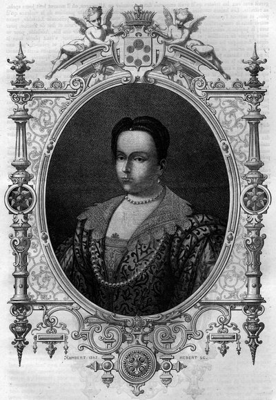 Adelaida de Borgoña (931-999), viuda de Lotario (Conde de París y Duque de Francia) y segunda esposa de Otón I el Grande. Grabado en "Histoire des Papes-Rois-Queen and Empereurs a travers les siècles" de Maurice Lachatre de French School