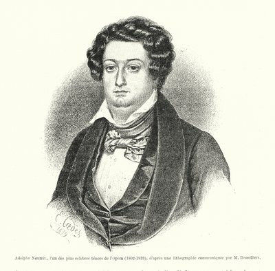 Adolphe Nourrit, uno de los tenores más célebres de la Ópera de French School