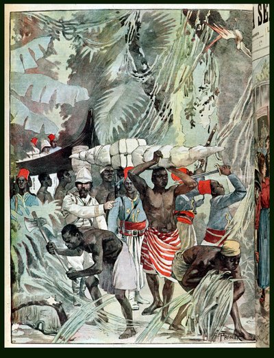 Avance de la Misión Marchand en la Selva Virgen, 1898 de French School
