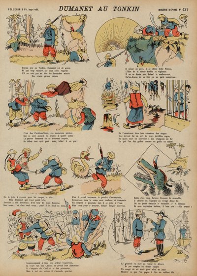 Aventuras de Dumanet, un soldado francés, en Tonkín de French School