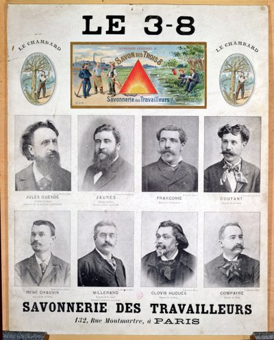 Anuncio de jabón marca 3x8, finales del siglo XIX de French School