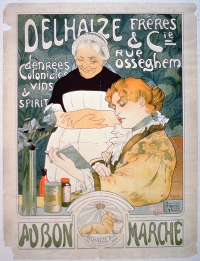 Anuncio para Delhaize, Hermanos y Co. en el Bon Marché de French School