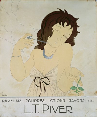 Anuncio de L.T. Pivert c.1900, diseñado por Ourtin de French School